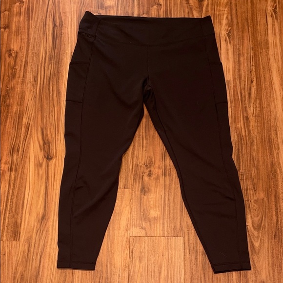 Patagonia womens XXL 2x leggings Black worn wear utility pockets pack out tights - Picture 2 of 9